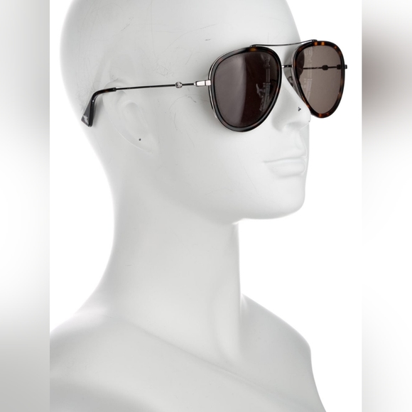 New - 💯 Original  GUCCIAcetate Aviator Sunglasses GG0062S Tortoise - Picture 1 of 11